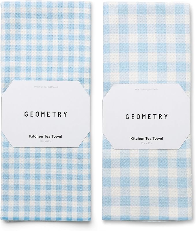 Tea Towels – Spring & Summer Collection – Quick-Dry, Ultra-Absorbent, Reusable Microfiber Kitchen Towels for Drying & Cleaning - Salt and Sky - 2 Pack