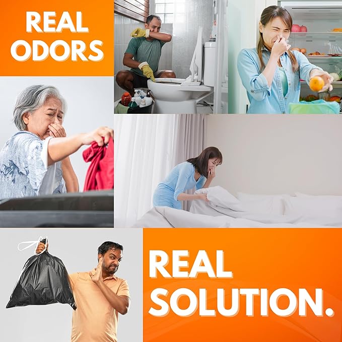 NI-712 Fresh Orange Odor Eliminator Spray (2 Bottles)– Powerful, Long-Lasting Odor Neutralizer – Instant Air Freshener for Home, Car & More – Pint-Sized (16 oz)