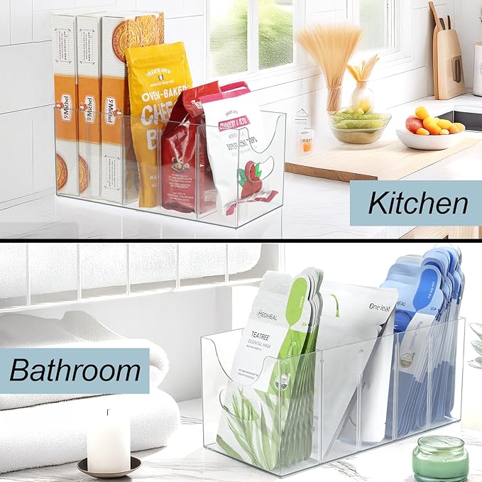 Acrylic Belt Organizer, Belt Storage Holder Purse Organizer for Closet, 5 Compartments Clear Plastic Display Case Pantry Kitchen Cabinet Organizers and Storage Seasoning Organizer