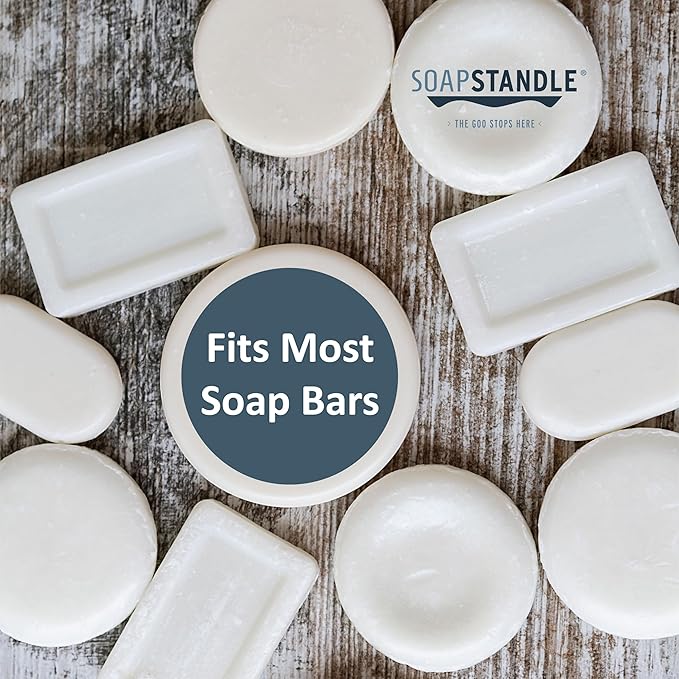 SoapStandle Bar Soap Gripper: Eco-Luxury, Rust-Resistant Stainless Steel Soap Holder for Bath and Showers, No Goo or Mess Soap Saver, 1pc