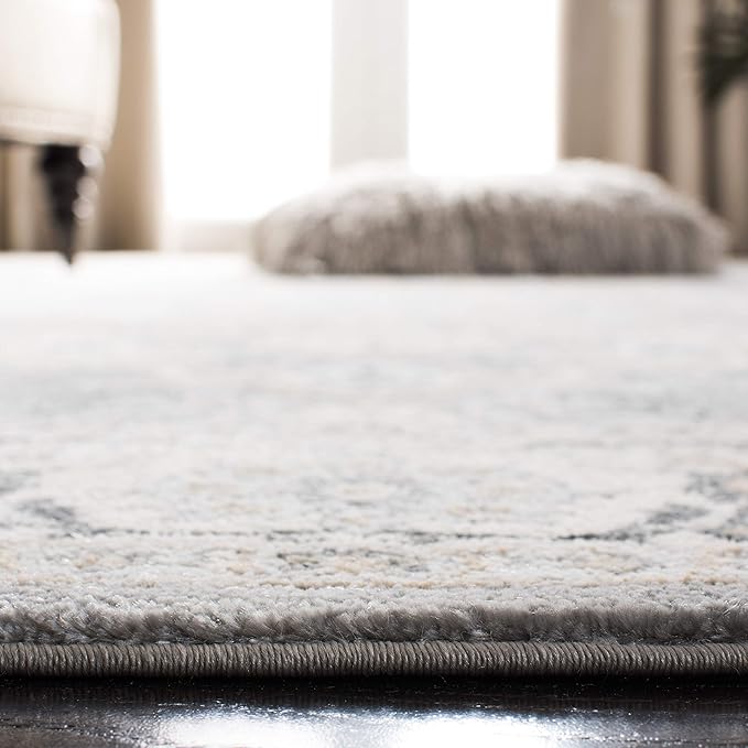 SAFAVIEH Isabella Collection Runner Rug - 2'2" x 8', Grey & Dark Grey, Oriental Design, Non-Shedding & Easy Care, Ideal for High Traffic Areas in Living Room, Bedroom (ISA912H)