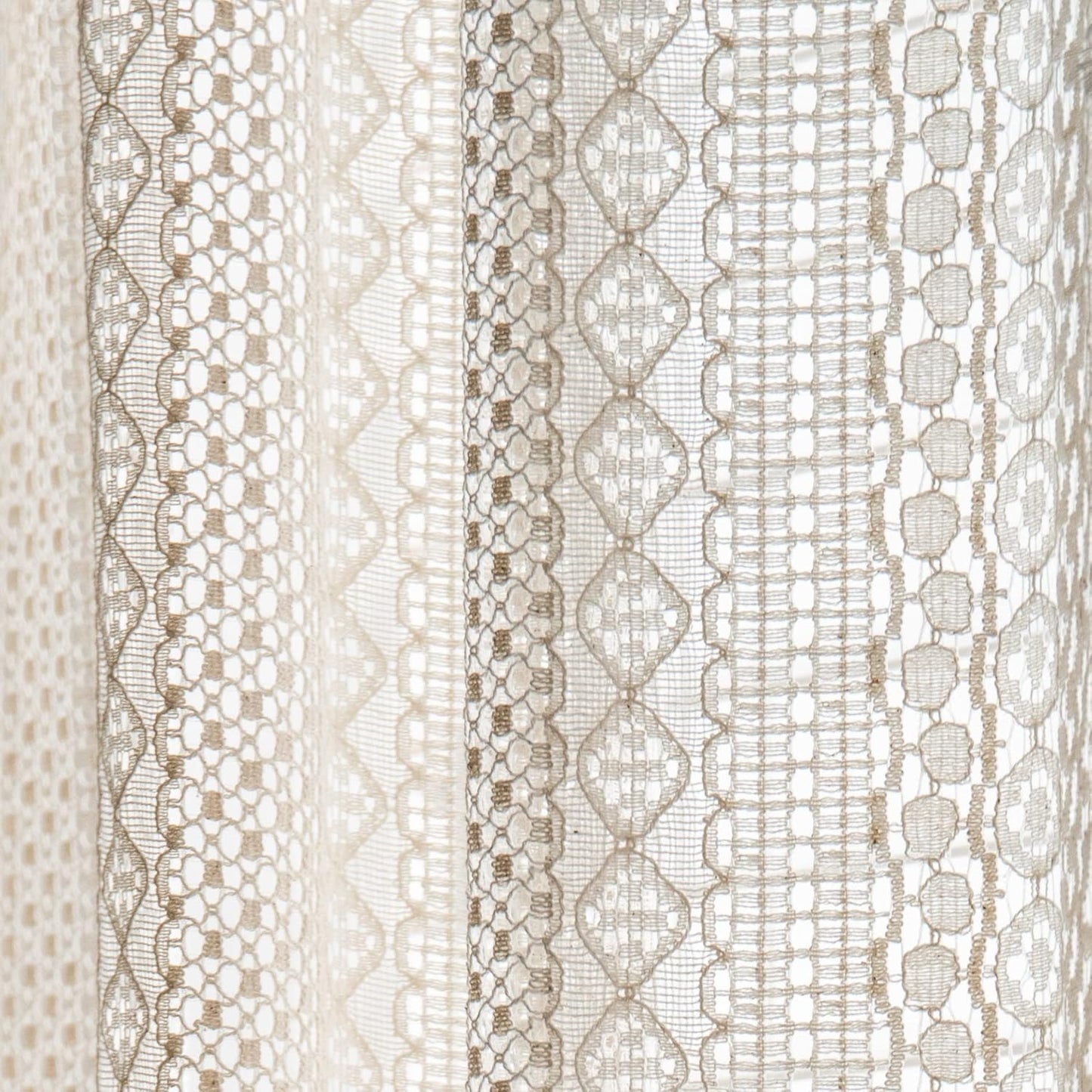 Boho Crochet Sheer Curtain — 84", Single Panel
