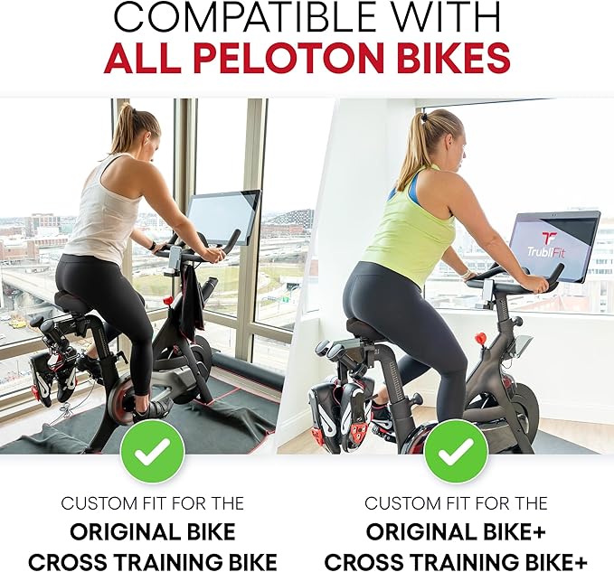 Mat Sweat Towel for the Original Peloton Bike & Bike+ and Cross Training Bike & Bike+, Accessories for Peloton Bike, Washable Mat Towel, Indoor Cycling Floor Mat for Intense Hill Climbs and Workouts