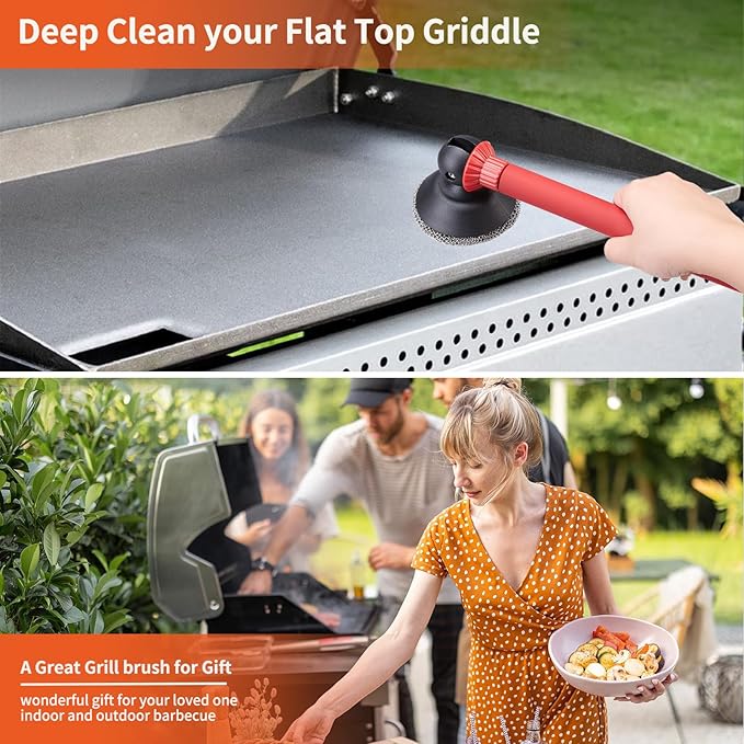 Grill Brush for Blackstone Flat Top Griddle,Safe Bristle-Free Cleaning Brush Tools, Barbecue Grill Cleaner, Grill Brush for Outdoor Grill, Grilling Accessories Gift for Men