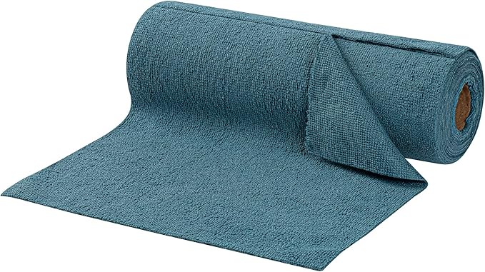 Clean Tek Professional 11.8 x 11.8 Inch Microfiber Towel Rolls, 300 Reusable Towel Rolls - Tear Away, Perforated, Teal Microfiber Cleaning Roll, For All The Cleaning Tasks
