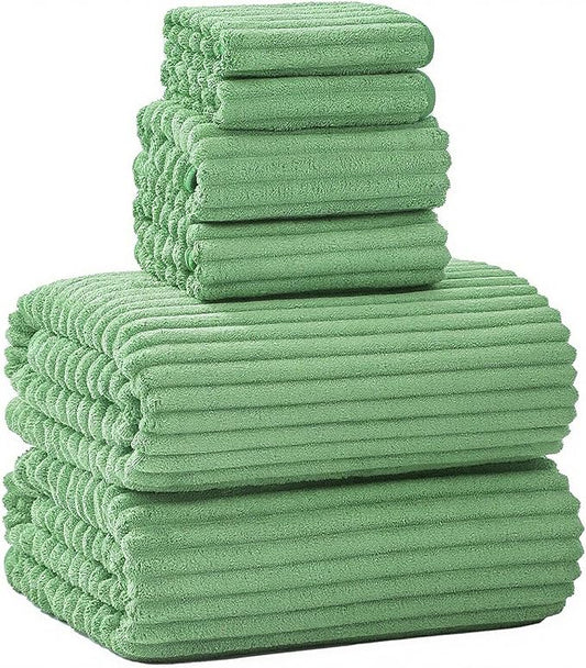 Extra Large Bath Towel Set of 6 (40"x80"),Oversized Bath Sheet Super Soft Highly Absorbent Microfibers Quick Dry Luxry Shower Towel for Bathroom Spa Gym Hotel Yoga(Sage Green, 6Piece)