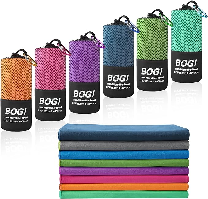 Microfiber Travel Sports Towel-Quick Dry Towel, Soft Lightweight Microfiber Camping Towel Absorbent Compact Travel Towel for Camping Gym Beach Yoga Swimming Backpacking (S:16''x32'',2Pcs-Purple)