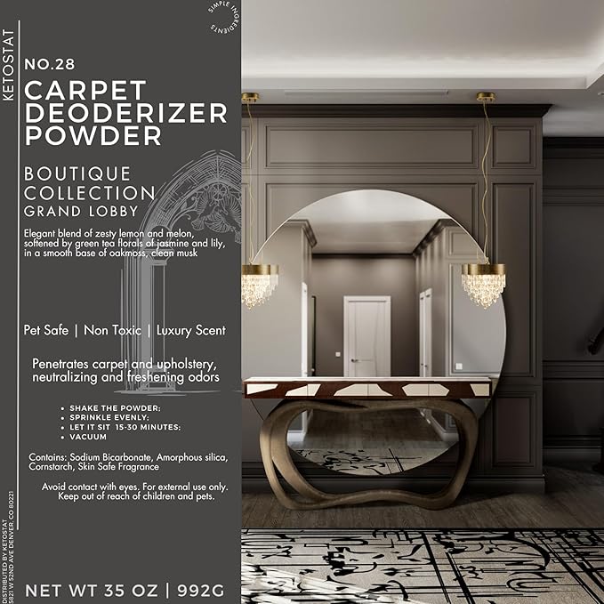 Carpet Deodorizer 35 Oz Carpet Freshner Powder (Grand Lobby -Sweet, zesty and deep woody)
