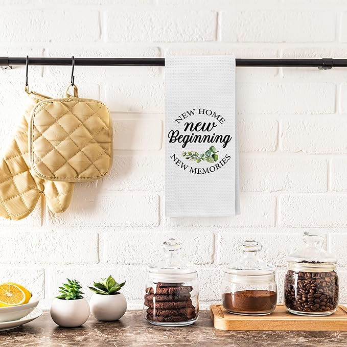 Housewarming Gifts Kitchen Towels, House Warming Gifts New Home Decorative Hand Towels for Bathroom Kitchen, New Home Gift Ideas Dish Tea Towel Drying Cloth, 16x24 Inch
