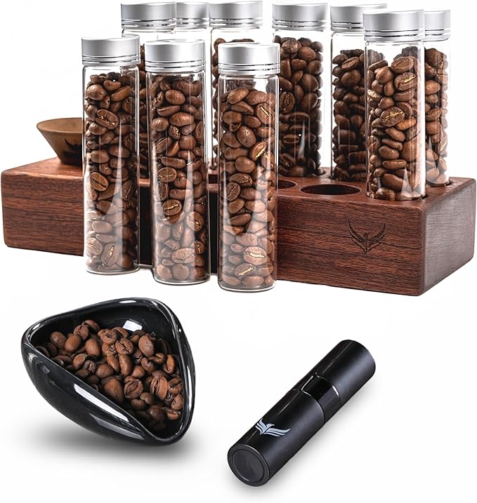 Coffee Dosing Cup Set with RDT Spray Bottle & Single Dose Bean Storage Tubes | Lifenest Barista Accessories