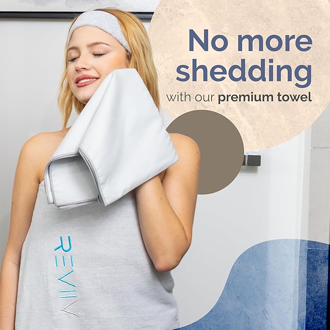 Sauna Blanket Insert Towel 3Pc Kit - Includes Soft & Absorbent Sauna Towel Sack with Microfiber Face Towel & Headband - Sauna Accessories for Infrared Sauna Blanket Simplified Cleanup - 70" x 30"