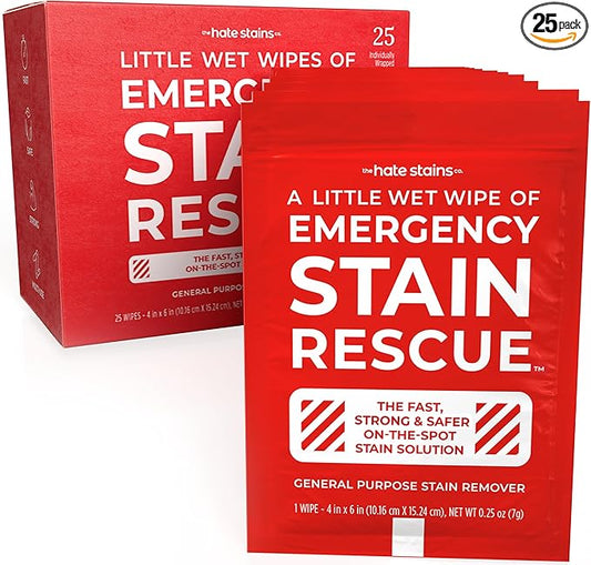 Emergency Stain Rescue Stain Remover Spray - Carpet Cleaner Spray - Wine & Coffee Stain Removal - 1 Count (Pack of 25)