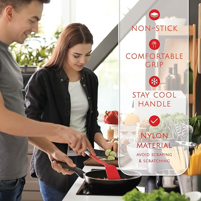 Kitchen Utensils Set 35 PCS Cooking Utensils Set, Nonstick and Heat Resistant Nylon Stainless Steel Silicone Spatula Set - Kitchen Gadgets Home Essentials Kitchen Accessories, Apartment Must Haves