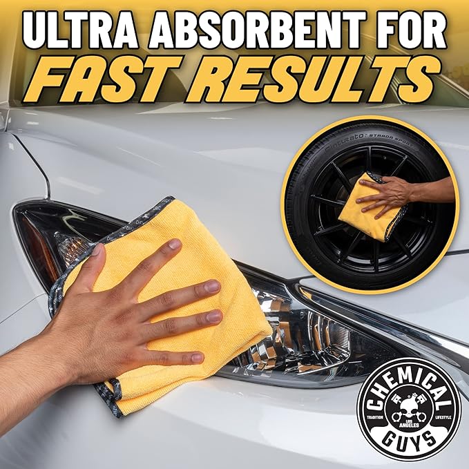 Chemical Guys ACC503 Mr. Sprayer Pressure Atomizer & Pump Sprayer (50 oz Bottle) + CWS209 Swift Wipe Sprayable Waterless Car Wash, 128 fl oz + MIC_506_12 Microfiber Towels, Gold (16"x16") 12 Pack