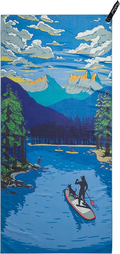 Personal Ultralight Microfiber Camping and Travel Towel, Daydream Print, Body