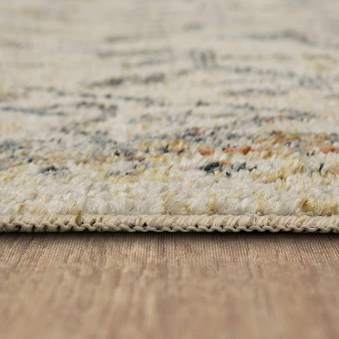 Mohawk Home Garrett Floral Ornamental Cream 2' x 8' Area Rug Perfect for Living Room, Dining Room, Office