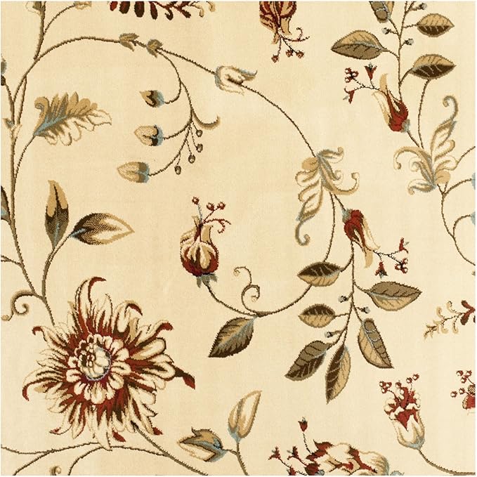 Safavieh LNH552 Lyndhurst Collection Traditional Oriental Round Area Rug Ivory/Multi/5' 3''L x 3' 3''W/Small Rectangle