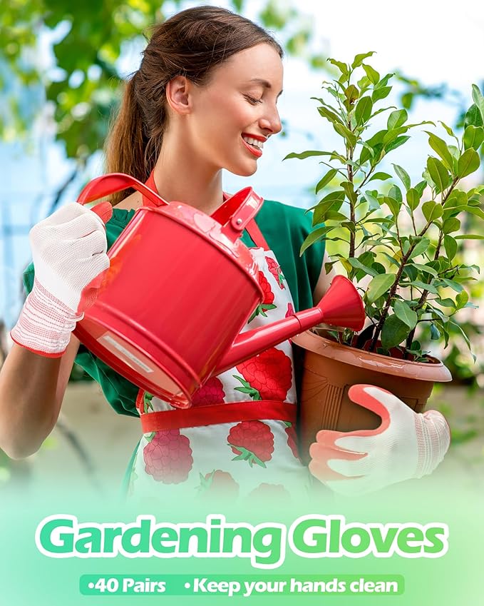 24 Pairs Gardening Gloves Bulk for Women Ladies Breathable Rubber Coated Garden Glove for Yard Outdoor Work with Grip