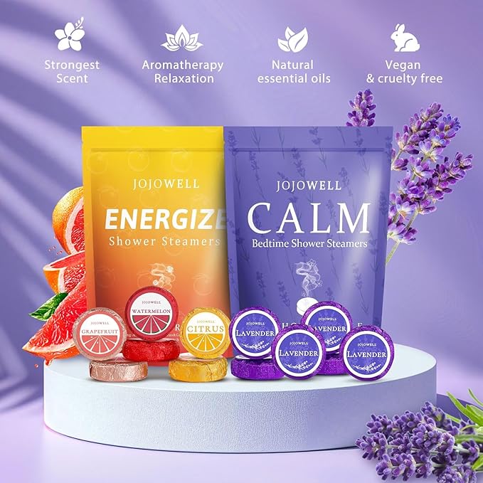 Shower Steamers Aromatherapy - 12 Pack Birthday Gifts for Women Men, Mothers Day Gifts for Mom Wife, Easter Basket Essentials,Stress Relief Relaxation Self Care Gift for Women