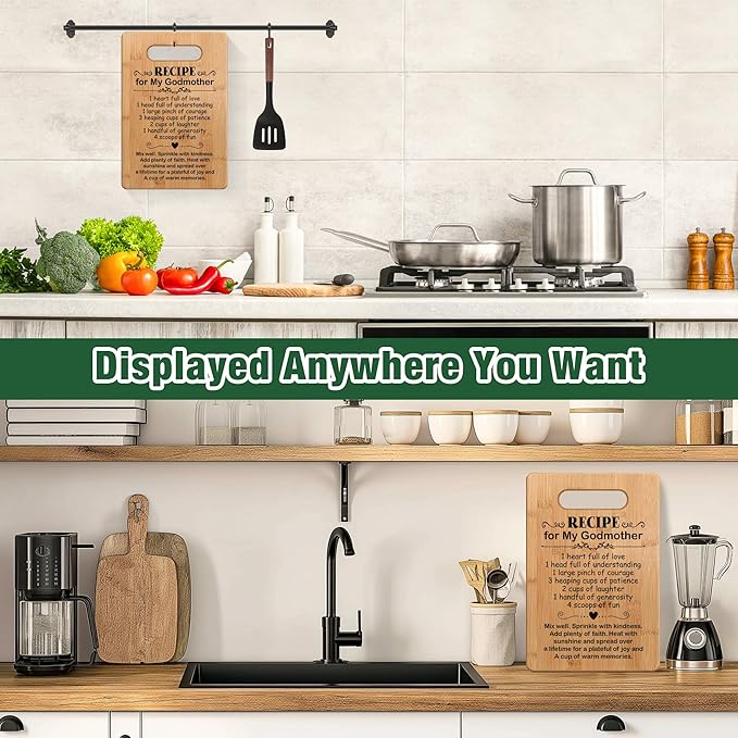 Popular Mothers Day Gifts for Godmother, Godmother Cutting Board, Cute Godmother Gifts from Godchild, Godmom Gift for Mother's Day, Birthday