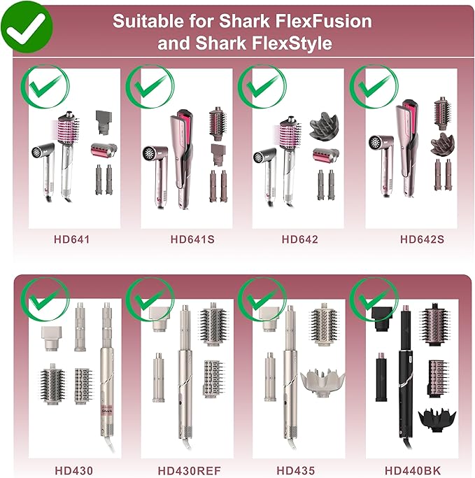 Wall Mount Holder for Shark FlexFusion and for Shark Flex Style, Hair Tool Organizer Rack with Cord Hanger for Accessories, Curlers, Brushes, Diffuser, Bathroom Storage, Space Saving
