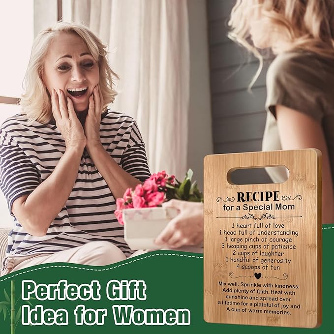 Mom Birthday Gifts from Daughter Son, Mother Cutting Board Gift, Cute Mom Gifts from Daughter Son, Mother's Day Gifts for Mom, Mom Gift for Valentines Day