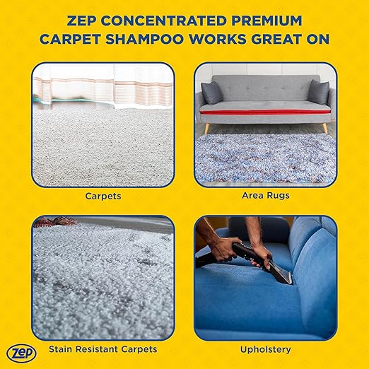 Zep Concentrated Premium Carpet Shampoo – Deep Clean Carpets & Remove Tough Stains – 1 Gallon E-Z Fill Sprayer 2-Pack – Bundle