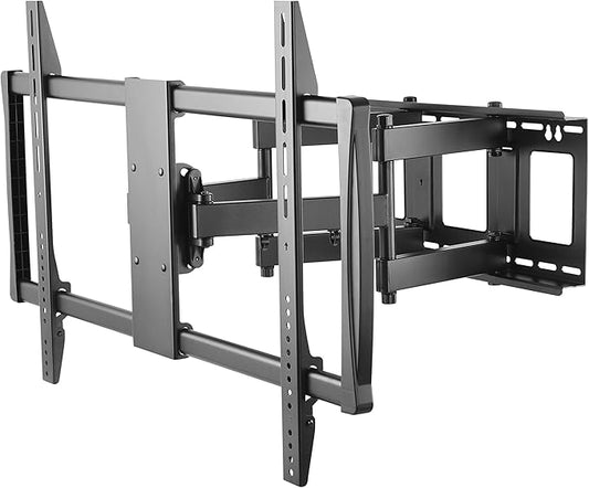 HumanCentric Heavy Duty Full Motion TV Wall Mount for 75-100" TVs, 176lb Capacity, 15° Tilt, 45° Swivel, 24" Extension, Max VESA 900x600mm, Flat or Curved, for Wood or Concrete, Hardware Included