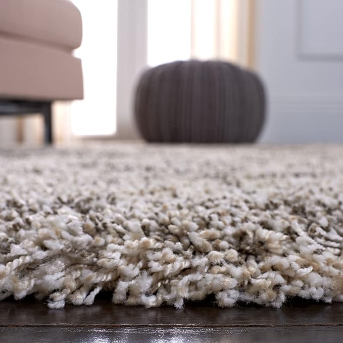 SAFAVIEH Hudson Shag Collection Area Rug - 2'3" x 14' Runner, Ivory & Grey, Non-Shedding & Easy Cleaning, Plush Thick Pile, Ideal for Living Room, Bedroom, Dining Space (SGH206A)