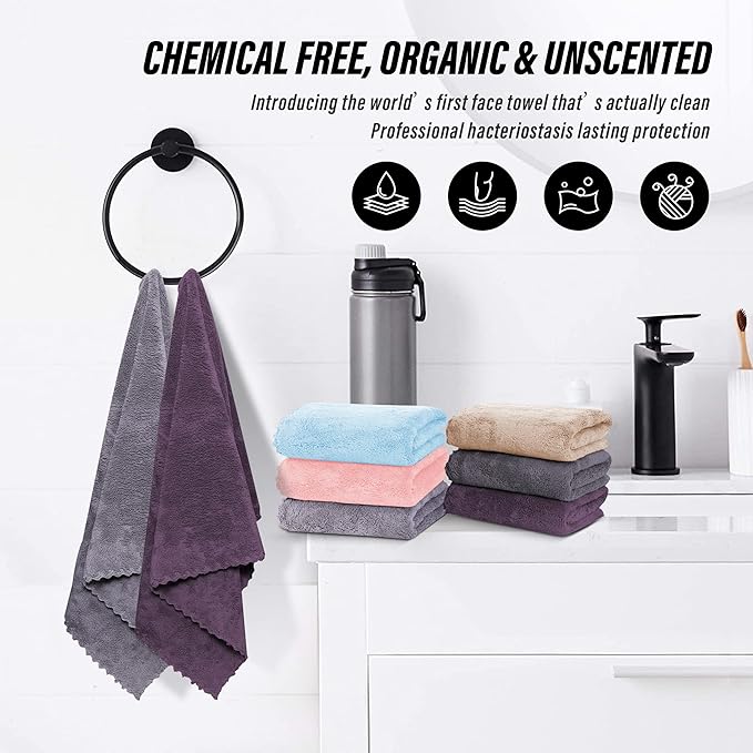 18 Pack Premium Hand Towels - Quick Drying - Microfiber Coral Velvet Highly Absorbent Towels - Multipurpose Use as Hotel, Bathroom, Shower, Spa, Hand Towel 16 x 28 inches (Multicolor)