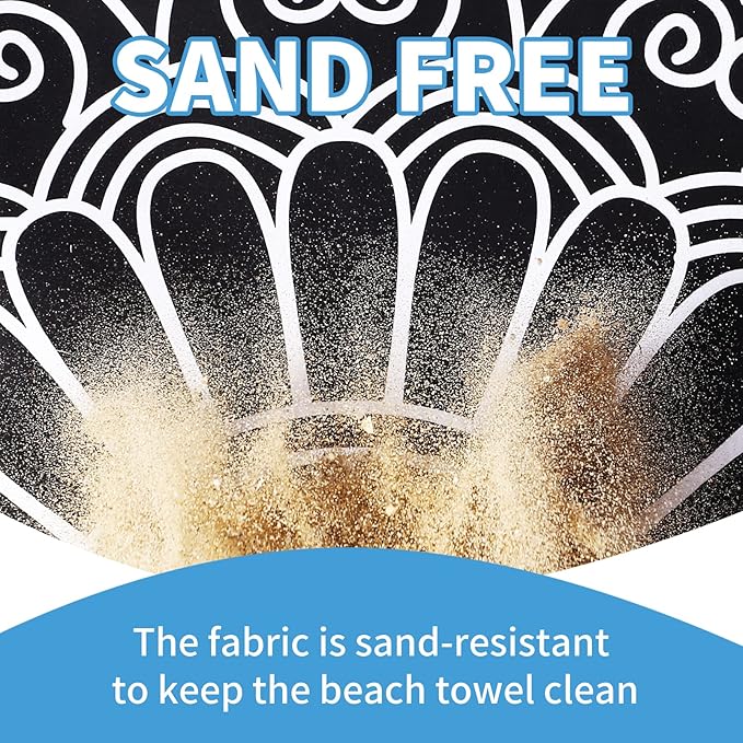 4 Pack Lightweight Thin Beach Towel Oversized 71"x32" Big Extra Large Microfiber Sand Free Towels for Adult Quick Dry Travel Camping Beach Accessories Gift Coconut Tree Laguna Mandala Elephant