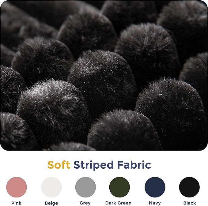 MAXYOYO Folding Sofa Bed, 2 in 1 Convertible Sofa to Lounger Comfy Faux Fur Bean Bag Chair for Adults, Floor Single Sleeper Couch Chair with Handle, Couch Bed for Living Room Bedroom, Black