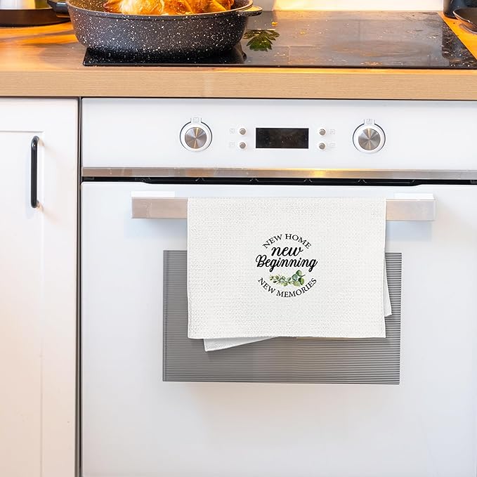 Housewarming Gifts Kitchen Towels, House Warming Gifts New Home Decorative Hand Towels for Bathroom Kitchen, New Home Gift Ideas Dish Tea Towel Drying Cloth, 16x24 Inch