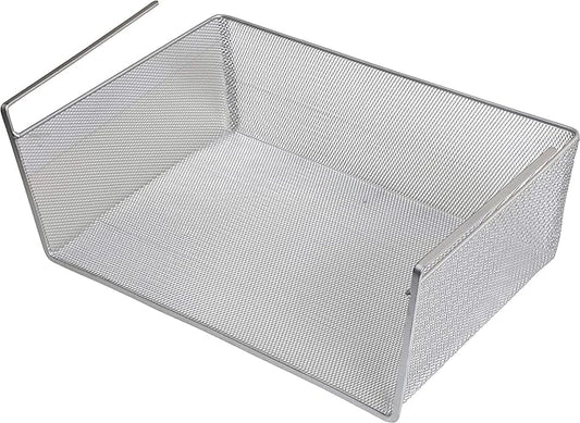 YBM Home Under Shelf Basket (12-Pack) Mesh Stainless Steel Storage Under Cabinet Hanging Basket Rack Maximize Space in Cabinets, Pantry Room, Bathroom, Laundry Room, and More, 1131