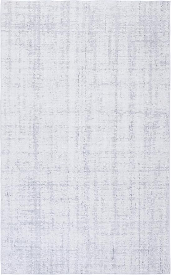 SAFAVIEH Washable Rug Tacoma Collection - 6' x 9', Light Grey & Grey, Slip Resistant & Easy to Clean, Ideal for Living Room, Bedroom, Home Office, Dining Space (TAC857F)