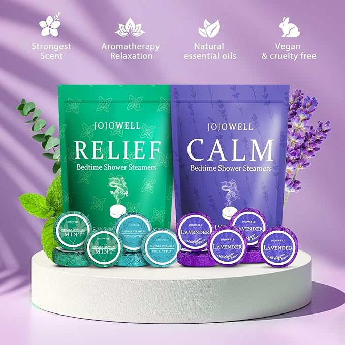 Shower Steamers Aromatherapy - 12 Pack Birthday Gifts for Women Men, Mothers Day Gifts for Mom Wife, Easter Baster Essentials, Eucalyptus for Shower, Nasal Relief Self Care Home Spa Gifts for Women