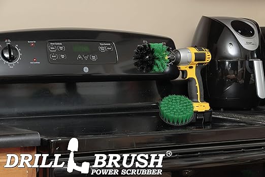 Household Kitchen Cleaners - Kitchen Cleaning Supplies - Cast Iron Skillet Scrubber - Pots and Pans Scrub Brush - Stovetop Cleaner - Oven Rack Shiner - Sink Scrubbing Brush Kit - Table Cleaning Tool