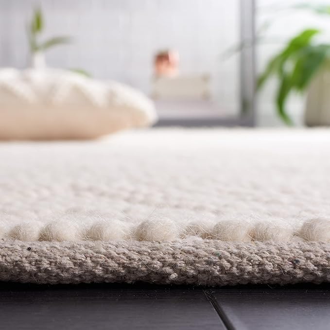 SAFAVIEH Natura Collection Accent Rug - 3' x 5', Ivory, Handmade Moroccan Boho Trellis Wool, Ideal for High Traffic Areas in Entryway, Living Room, Bedroom (NAT224A)