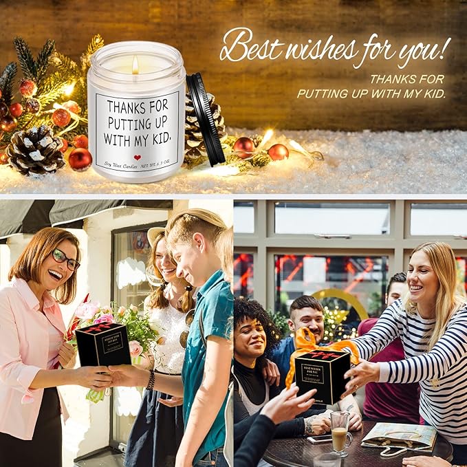 Teacher Appreciation Gifts Thank You Teacher Gifts for Women & Men Candles Present for Retired Teachers Idea for Graduation,Back to School