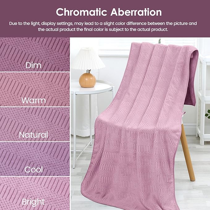 Microfiber Bath Towels, Large Bathroom Towel 2 Pack (30" x 60"), Oversized, Soft, Super Absorbent and Fast Drying, Multipurpose Use for Sport, Fitness, Yoga, Diamond Cross Grid Purple