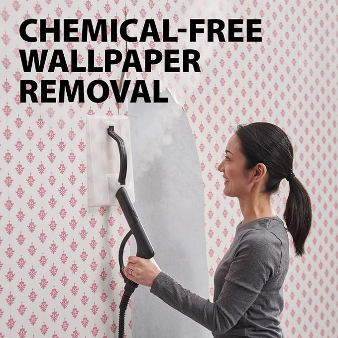 Wagner Spraytech 0282014 915e On-Demand Steam Cleaner & Wallpaper Removal, Multipurpose Power Steamer, 18 Attachments Included (Some Pieces Included in Storage Compartment) For Floor