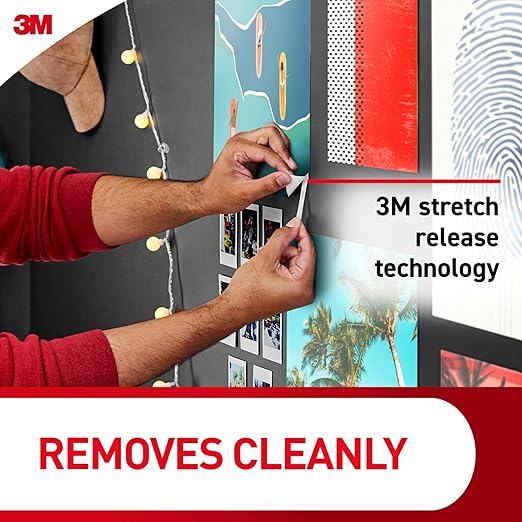 Command Poster Strips, Damage Free Hanging Poster Hangers, No Tools Wall Hanging Strips for Back to School Posters, 256 White Command Adhesive Strips