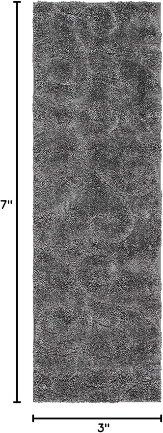SAFAVIEH Florida Shag Collection Runner Rug - 2'3" x 7', Grey, Scroll Design, Non-Shedding & Easy to Clean, High-Low Plush Pile, Ideal for Bedroom, Foyer, Hallway (SG455-8013)