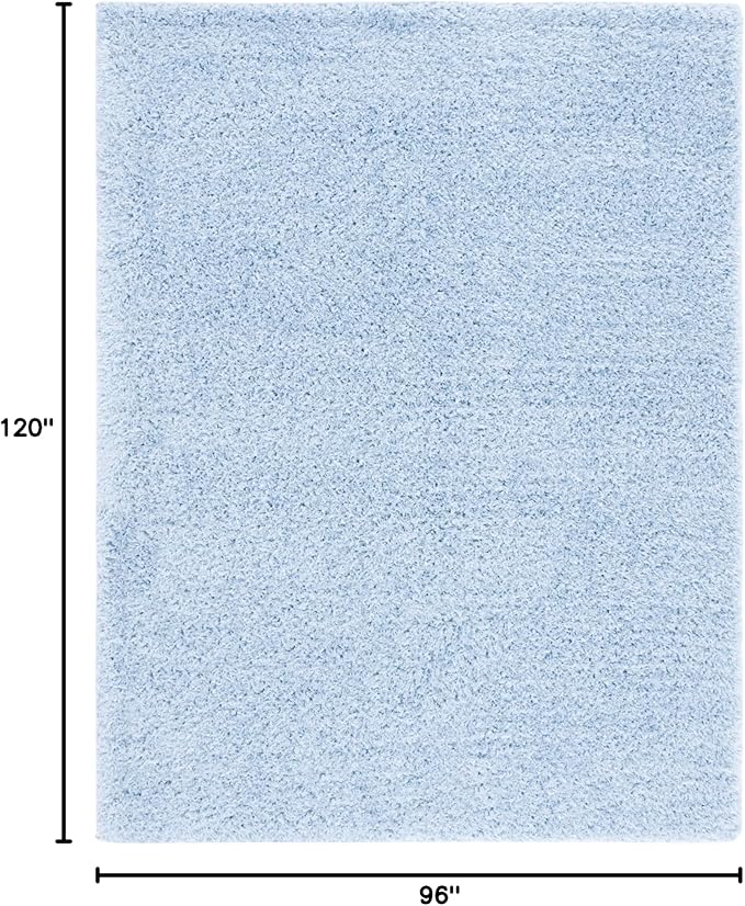 SAFAVIEH Area Rug 8x10 - Lindsay Shag Collection - Large - Aqua, Non-Shedding & Easy Cleaning, Ultra Plush Thick Pile, Ideal for Living Room, Bedroom, Dining Space (LNS560J)