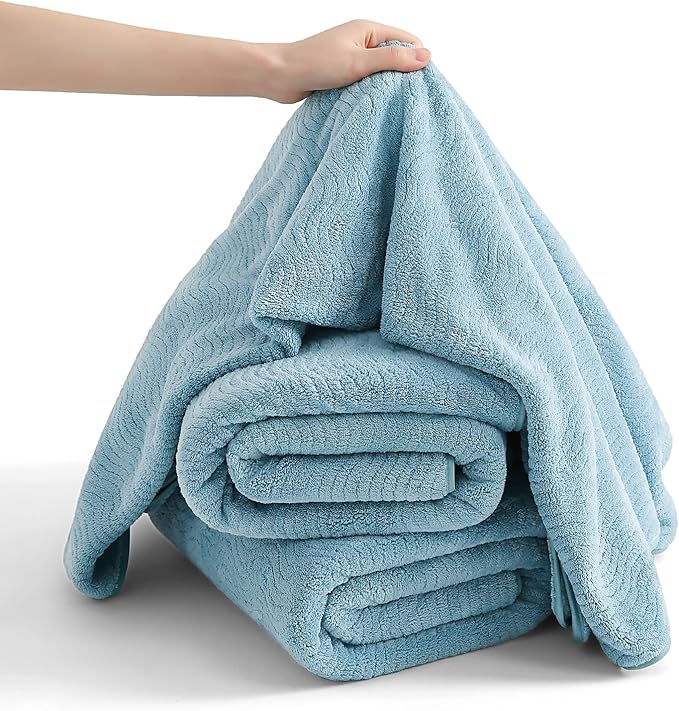 4 Piece Extra Large Bath Towel 35"x70" Oversized Bath Sheet Bath Towel Set for Bathroom Ultra Soft Cozy Highly Absorbent Quick Dry Bathroom Towel for Spa Gym Hotel,Shower Towel for Daily Use,Turquoise