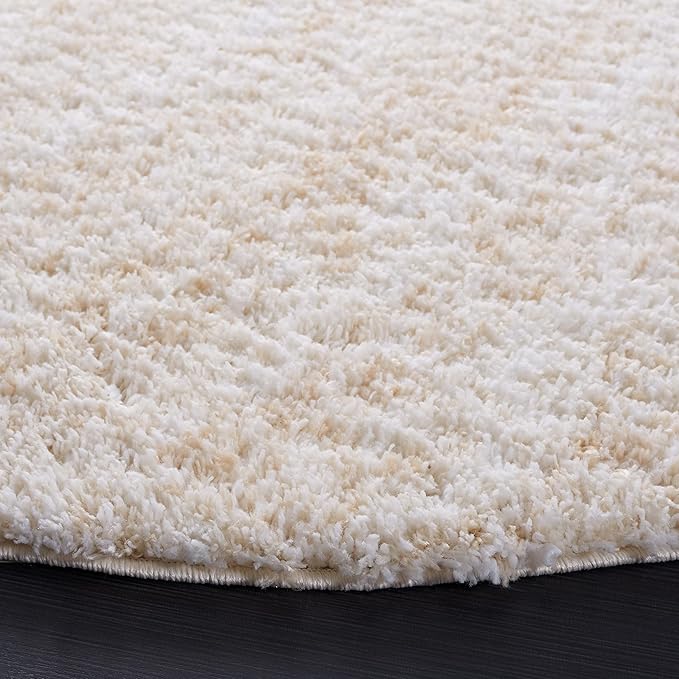 SAFAVIEH Berber Shag Collection Area Rug - 6' x 9', Ivory & Beige, Modern Design, Non-Shedding & Easy Care, 1.2-inch Thick, Ideal for The Living Room, Bedroom, Dining Room (BER563A-6)
