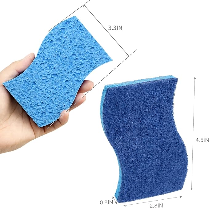 CELOX 36 Dishwashing Household Cleaning Sponges for Kitchen, Blue