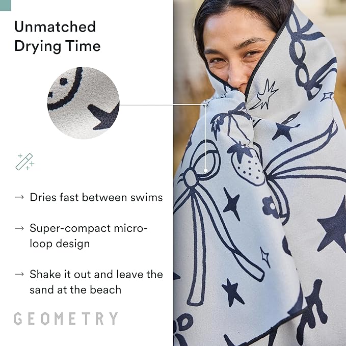 Micro-Loop Beach Towel – Spring & Summer Collection – Quick-Dry, Sand-Resistant, Ultra-Absorbent Compact Towel for Beach & Travel (Lucky Play)