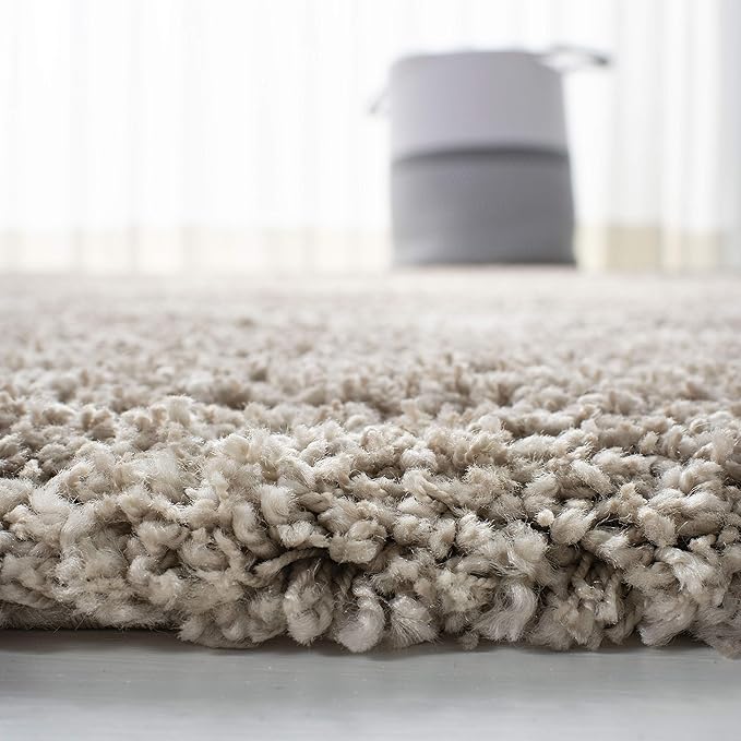 SAFAVIEH Hudson Shag Collection Area Rug - 10' x 14', Beige & Ivory, Modern Trellis Design, Non-Shedding & Easy Care, 2-inch Thick Ideal for High Traffic Areas in Living Room, Bedroom (SGH281S)