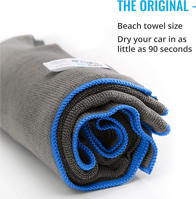 Rapid Dry Towels Original 2.0 Microfiber Car Drying Towel — 150 x 75cm — Extra Large Channel Weave Drying Cloth — Ultra Absorbent, Scratch-Free, Auto Detailing Towel for Cars SUVs Trucks & Boats